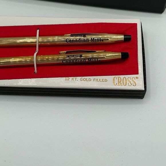Vintage Cross 12 kt . Gold Filled Pen and Pencil set- Canadian Mist New - Picture 6 of 6